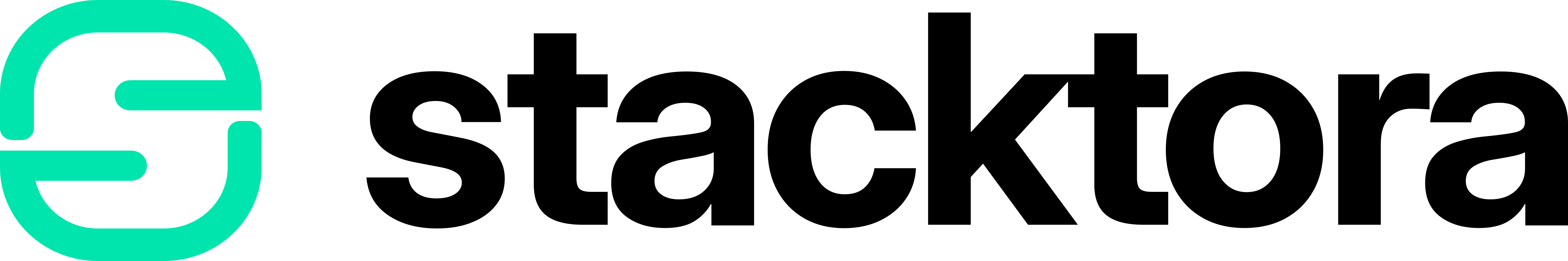 Stacktora wordmark — black